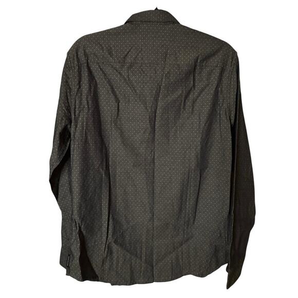 Armani Exchange NEW Micro Dot Blue Long Sleeve Button up Shirt Men's Small $100 - Picture 5 of 8